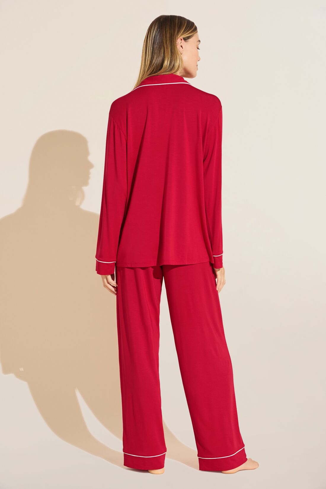 Gisele TENCEL™ Modal Long PJ Set - Haute Red/Ivory